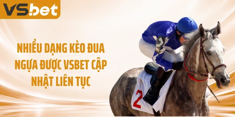 Nhiều dạng kèo đua ngựa được VSBET cập nhật liên tục
